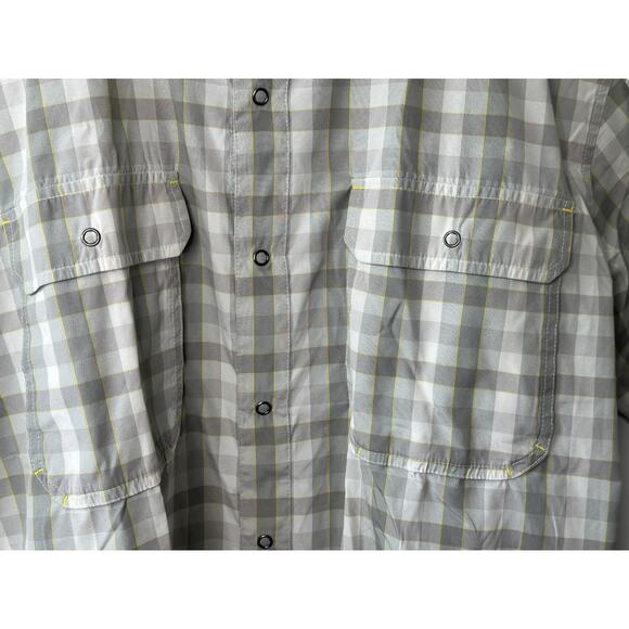 Patagonia Gray Check Short Sleeve Button Up Shirt Chest Pockets Men's XL - Picture 5 of 8